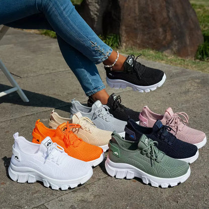 Women’s Mesh Breathable Sneakers – Lightweight Comfortable Summer 2025 Casual Shoes