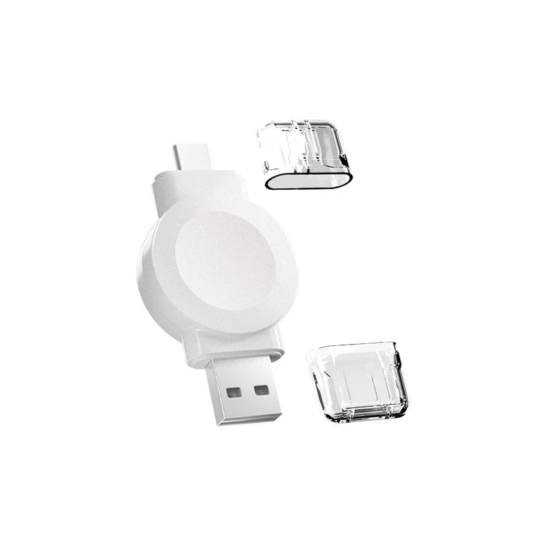 Magnetic Wireless Watch Charger USB-C — Fast Charging for Apple Watch 9/8/7/6/5/4/SE & Samsung Galaxy Watch 7/6/5/4 Active 1/2