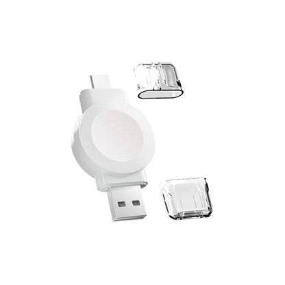 Magnetic Wireless Watch Charger USB-C — Fast Charging for Apple Watch 9/8/7/6/5/4/SE & Samsung Galaxy Watch 7/6/5/4 Active 1/2