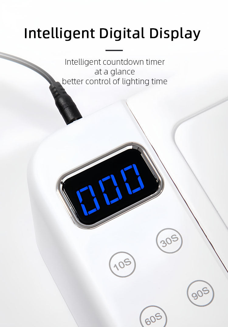 300W High-Power Nail Dryer Lamp with Hand Pillow – 63 LED UV Lamp for Press-On Nails & Gel Curing Machine