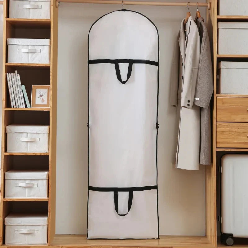 High-End Thickened Waterproof Dust-Proof Wedding Dress & Suit Storage Bag — Protective Hanging Coat Cover