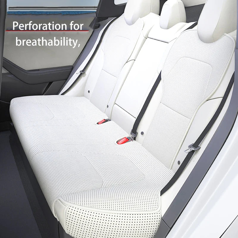 Tesla Model Y Juniper 2025-2026 Ventilated Leather Seat Cushion Cover – Breathable Comfort Interior Accessory