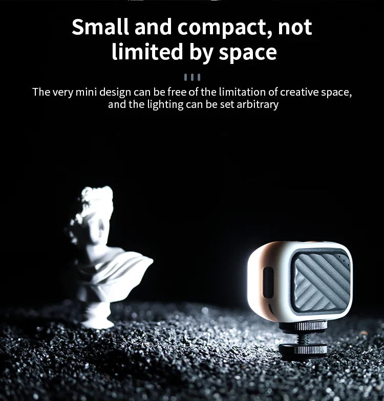 Ulanzi VL28 6500K Mini LED Video Light — Rechargeable On-Camera Light for GoPro 10/9/8 & iPhone 13/12/11