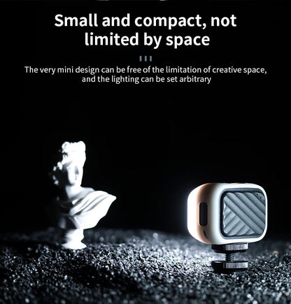 Ulanzi VL28 6500K Mini LED Video Light — Rechargeable On-Camera Light for GoPro 10/9/8 & iPhone 13/12/11