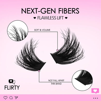 WOSHEER DIY Eyelash Cluster Kit – Faux Mink Lash Extensions with Bond, Seal & Remover for Natural Thick Individual Lashes
