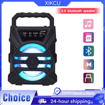 500mAh Bluetooth Speaker – High-Power Sound Box with TF/U-Disk, Karaoke & Handheld Subwoofer for Dancing