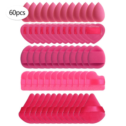 15/30/60 Mini Makeup Sponges – Beauty Powder Puff for Concealer, Liquid Foundation & Face Cosmetics