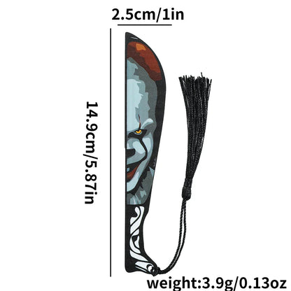 Horror Movie Fan Bookmark — Knife-Shaped Acrylic Bookmark with Tassel for Study & Reading