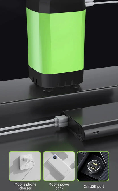 Portable Camping Shower Pump – RV & Outdoor Shower Kit with 6000mAh Battery, Full-Screen Digital Display, Adjustable Flow