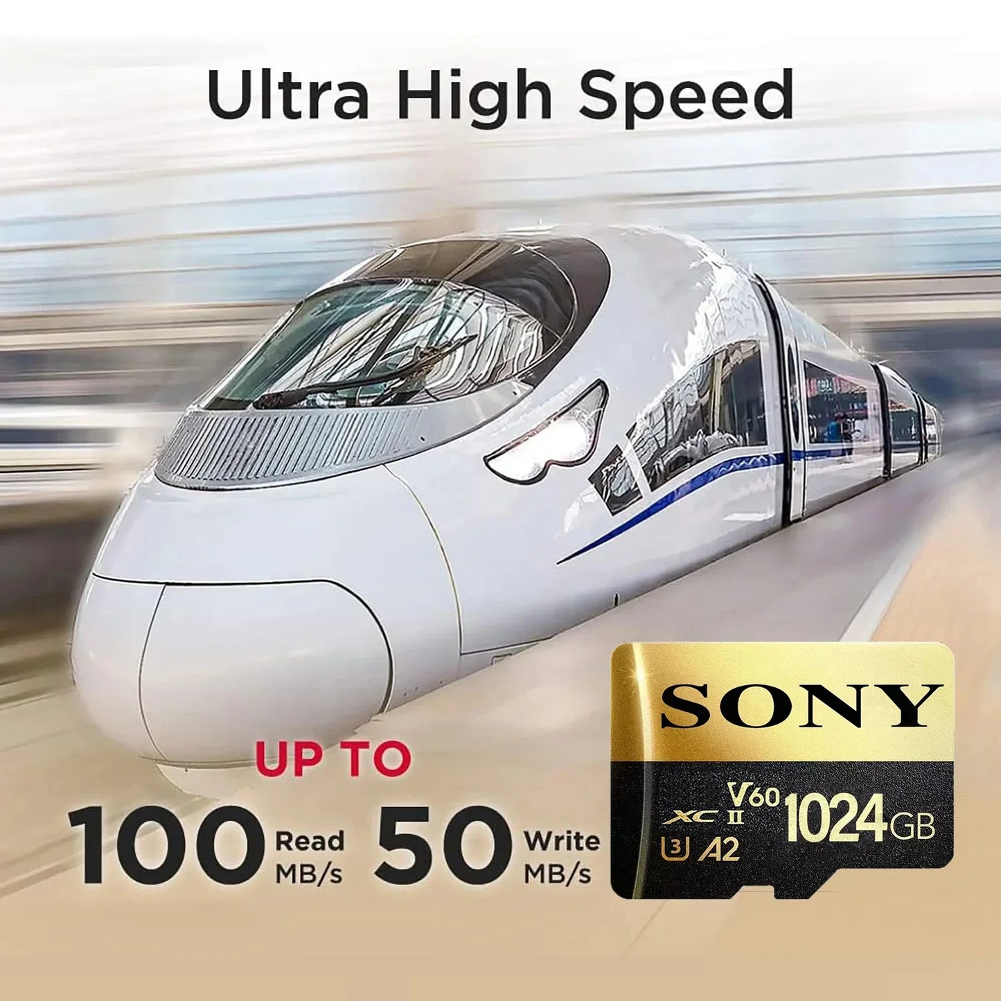 Sony Ultra Micro SD Card – 128GB/256GB/512GB/1TB A2 U3 V30 TF Memory Card for Phone & Computer