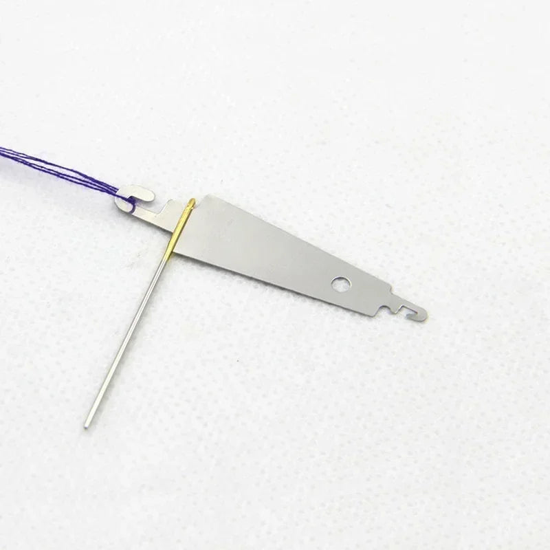 Stainless Steel Needle Threader Inserter Tool – Embroidery & Cross Stitch Needle Threading Device for DIY Sewing & Needlework Accessories