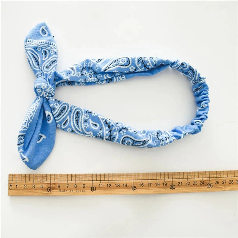 New Women's Suede Soft Print Headbands - Vintage Boho Cross Knot Elastic Hairbands, Solid Color, Girls Hair Accessories