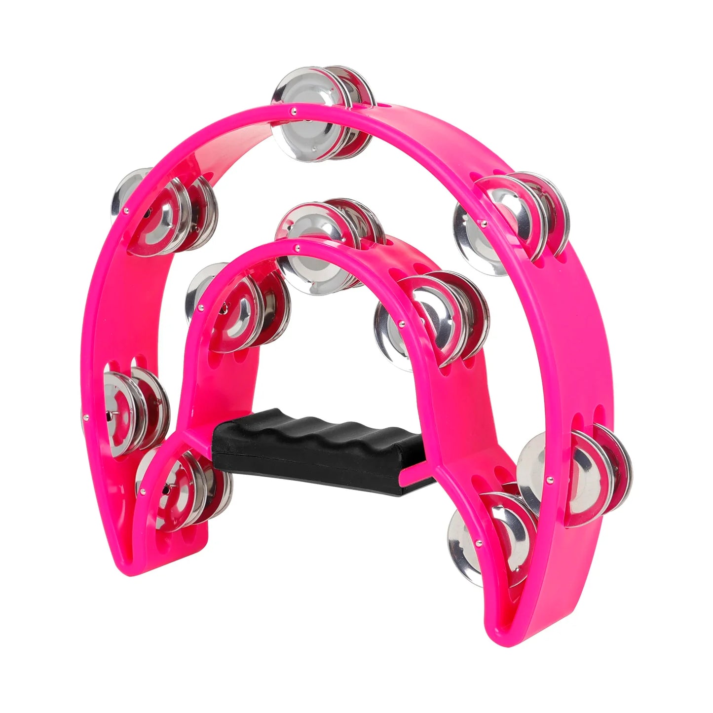 Orff Double Row Tambourine – Hand Rattle Percussion Instrument for Children, Educational Musical Toy & Party Gift