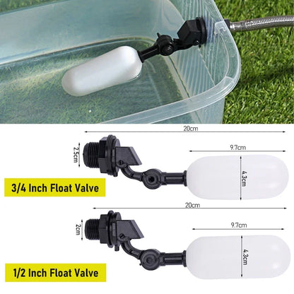 DN15/DN20 Automatic Float Valve - Adjustable Water Tank Level Control with Plastic Float Ball