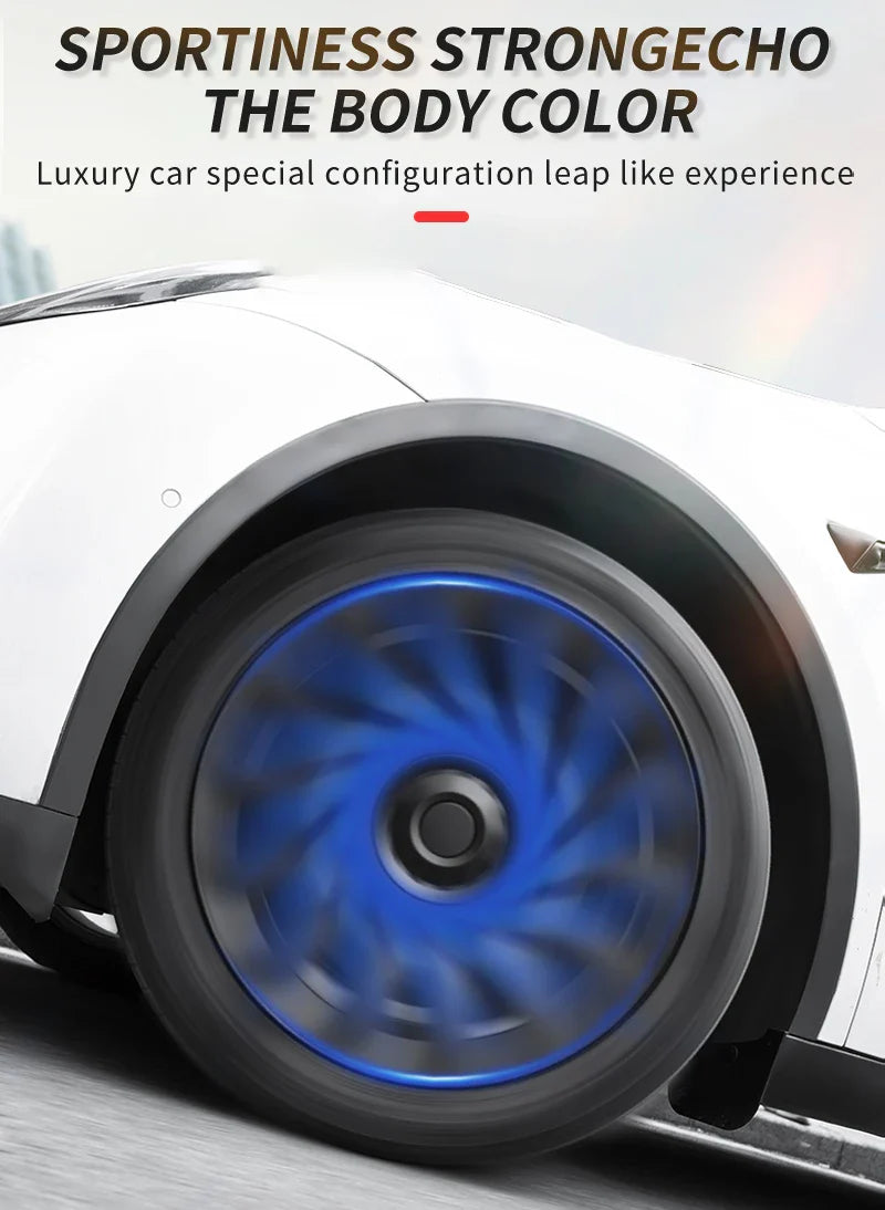 4PCS HubCap Performance Rim Covers – Replacement Wheel Caps for Tesla Model Y 19-Inch (2018-2024)