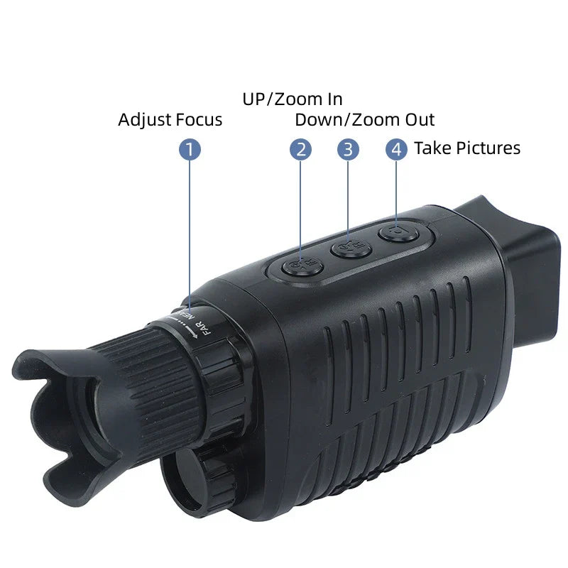 1080P HD Monocular Night Vision – 5X Infrared Zoom Hunting Telescope, 300m Full Darkness Range