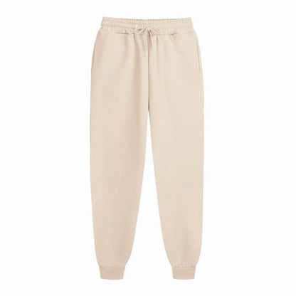 Men's Sweatpants - Spring Autumn Fleece Sport Pants with Drawstring & Pockets, Oversized Casual Trousers