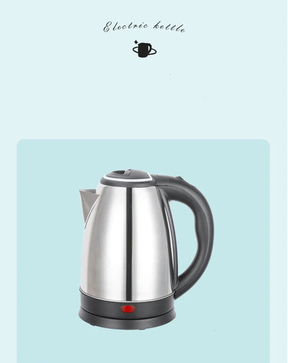 2L Travel Electric Kettle | Stainless Steel Portable Water Boiler for Tea & Coffee