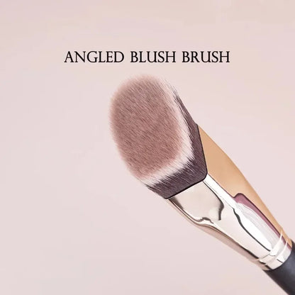 Angled Liquid Powder Contour Makeup Brush – Professional Cream Blush & Foundation Blending Tool
