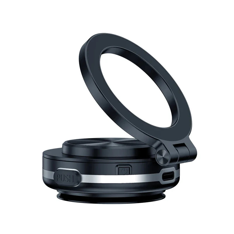 Intelligent Magsafe Car Mount – Magnetic Vacuum Mobile Phone Holder with Folding Swivel Stand and Strong Adsorption