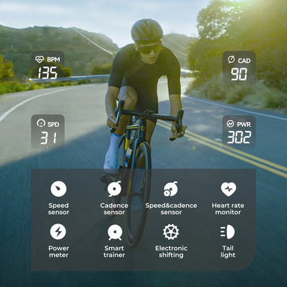GEOID CC600 Bike Computer – Color Screen Smart GPS Speedometer with Wireless ANT+, WIFI, 11 Languages & Cycling Odometer