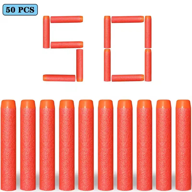 100/50PCS 7.2cm Foam Refill Darts for Nerf N-Strike Elite Blasters – Soft Bullet Toy Gun Accessories for Kids