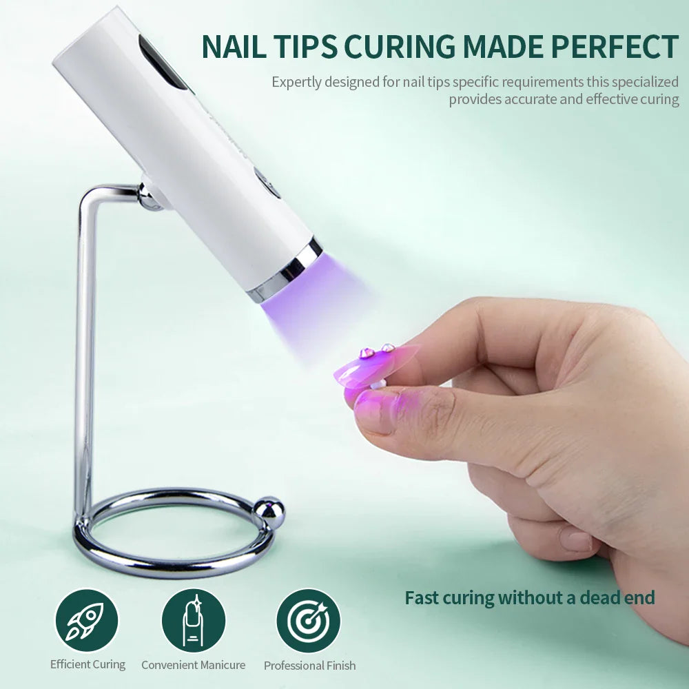 Nailpop UV Light – Handheld Mini Nail Cure Lamp, Portable Rechargeable Nail Dryer for Fast Gel Polish & Glue Curing