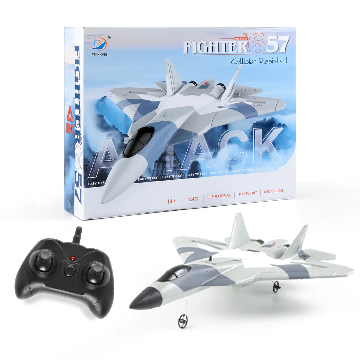 RC SU-35 Foam Fighter Jet – 2.4G Remote Control Glider Airplane Toy for Kids & Boys