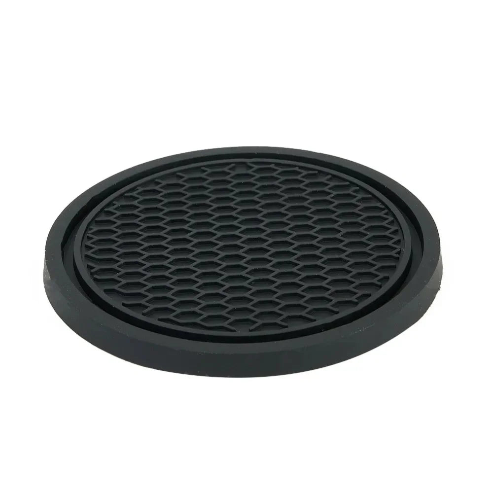 Universal Black Anti-Slip Car Cup Holder Coaster Pads – Interior Accessories for Most Vehicles