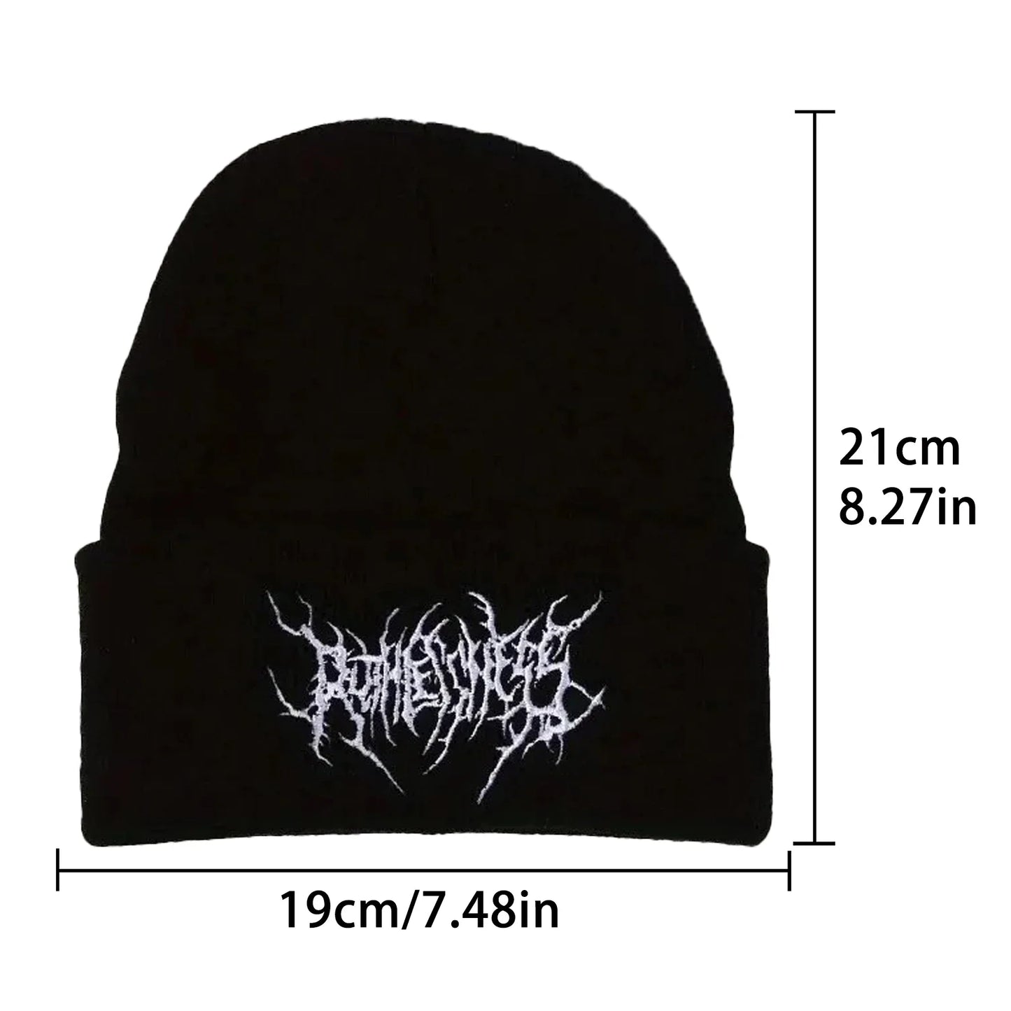Winter Knitted Beanie Hat for Men & Women – Gothic Punk Street Style Skull Cap, 100% Acrylic Warm Fashion Beanies