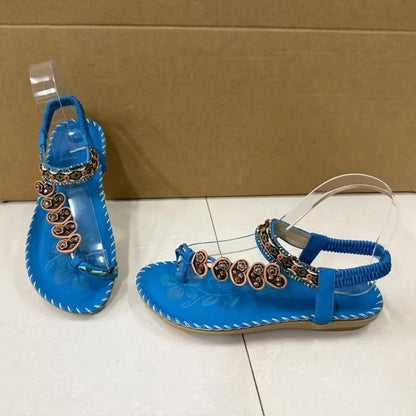 Women’s Bohemian Platform Sandals - Lightweight Soft Sole Casual Beach Shoes