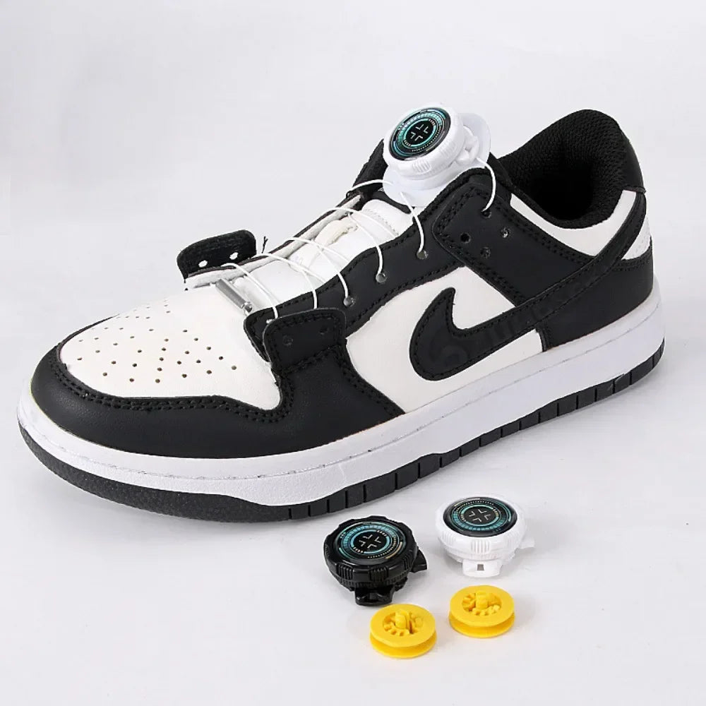 Rotating Metal Wire Swivel Sneaker Laces – No Tie Automatic Buckle for Kids & Adults, Quick Lock Shoestrings