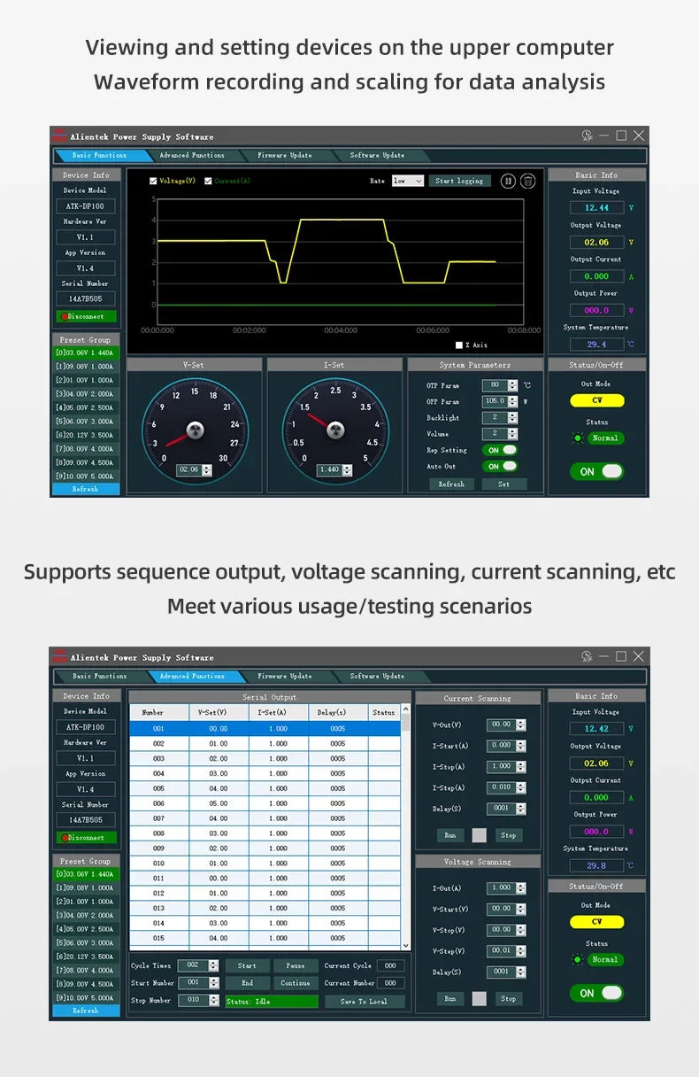 DP100 Mini DC Lab Power Supply — Adjustable 30V 5A Portable Digital Switching Bench Power Supply