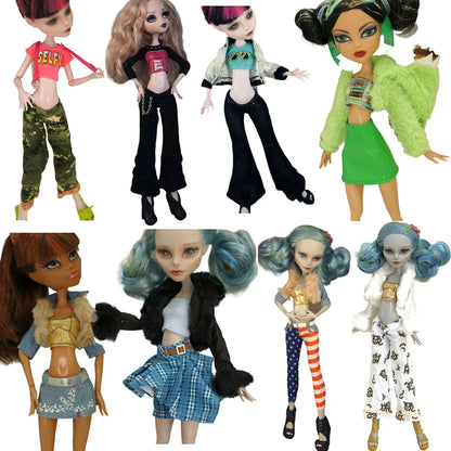 11-Inch Doll Clothes for 1/6 Dolls – Casual Dress & Fashion Outfits for 27 CM Girls' Dolls, DIY Toy Clothing