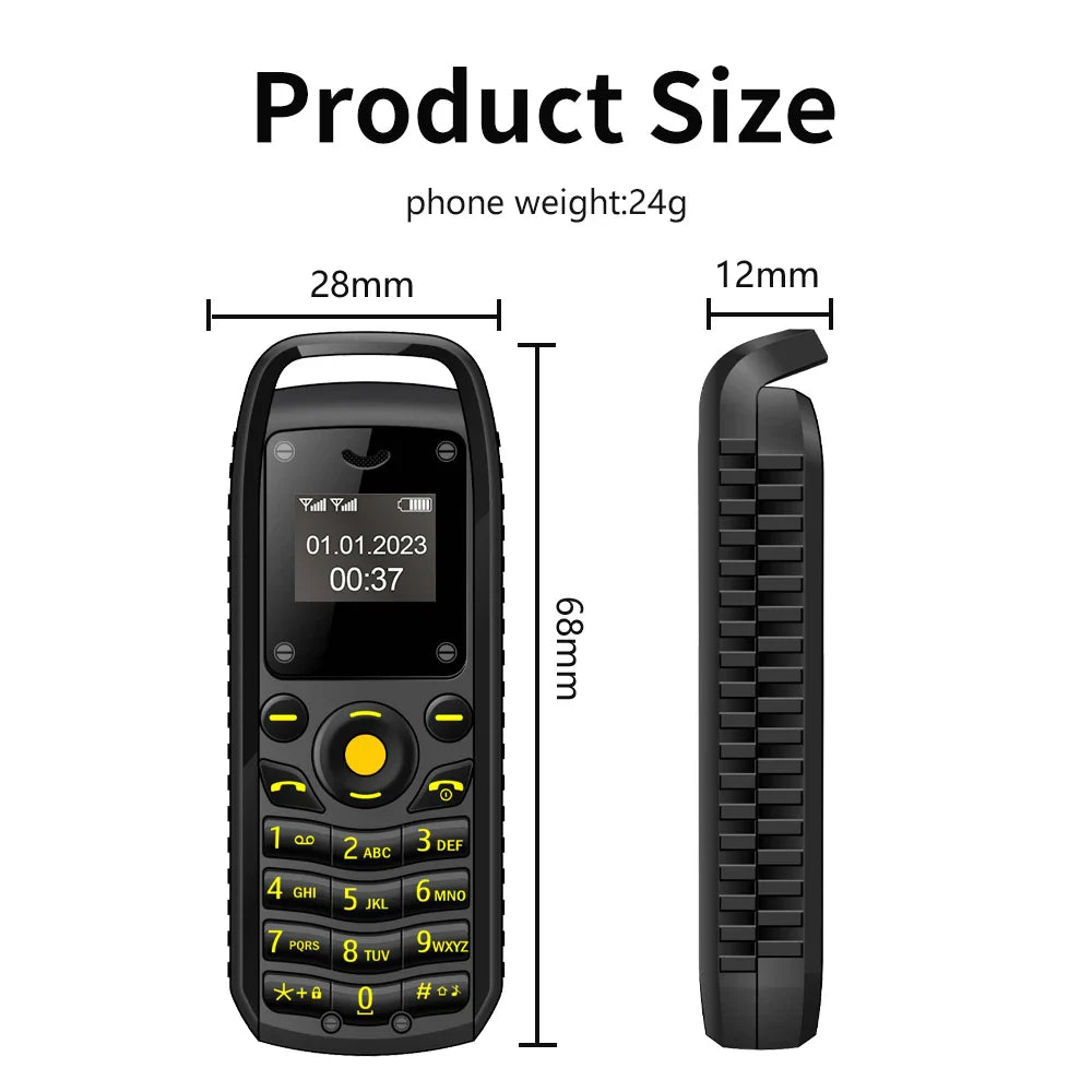SERVO B25 Super Mini Mobile Phone – Dual SIM, Magic Voice, Bluetooth, Blacklist, Alarm Clock, 2G Feature Cellphone