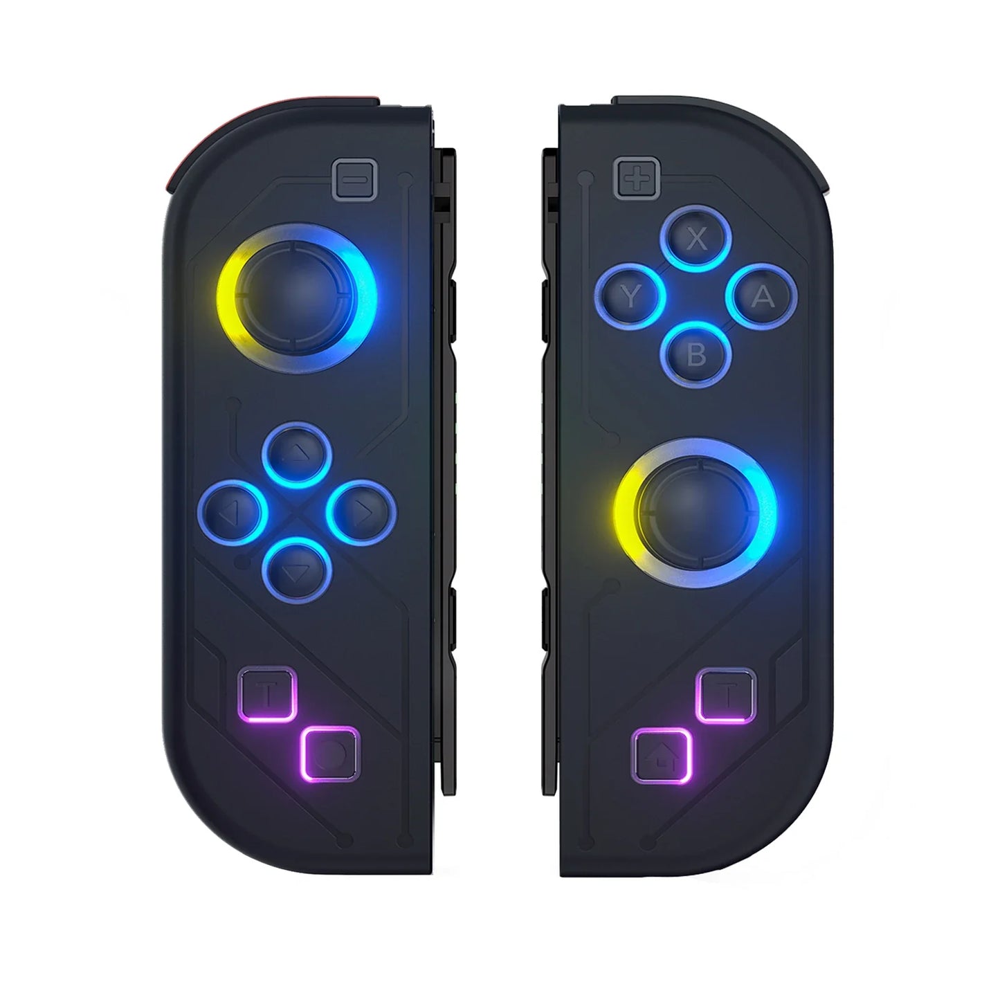 BT 5.2 Wireless Switch Joy Controller — L/R RGB LED Gamepad for Nintendo Switch/OLED/Lite with Dual Vibration & 6-Axis