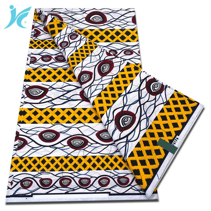 2026 African Real Wax Fabric - 100% Cotton Nigerian Ankara Dutch Batik Sewing Cloth