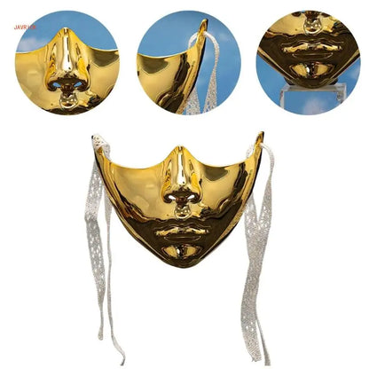Adult Mechanical Half-Face Masquerade Mask — Cosplay & Halloween Dress-Up Prop for Men & Women Gift