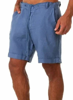 Men’s Summer Cotton Linen Shorts – Lightweight Breathable Casual Sport & Fitness Streetwear Pants