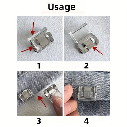 2/4/6PCS Invisible Leg Shortening Clips – Non-Slip Pants Hem Fixing Device, Seam-Free Anti-Drag Clips