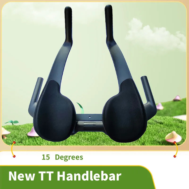 New Carbon Fiber Road Bicycle Rest TT Handlebar – Clip-On Aero Bars & Handlebar Extension for Triathlon & Time Trial Cycling