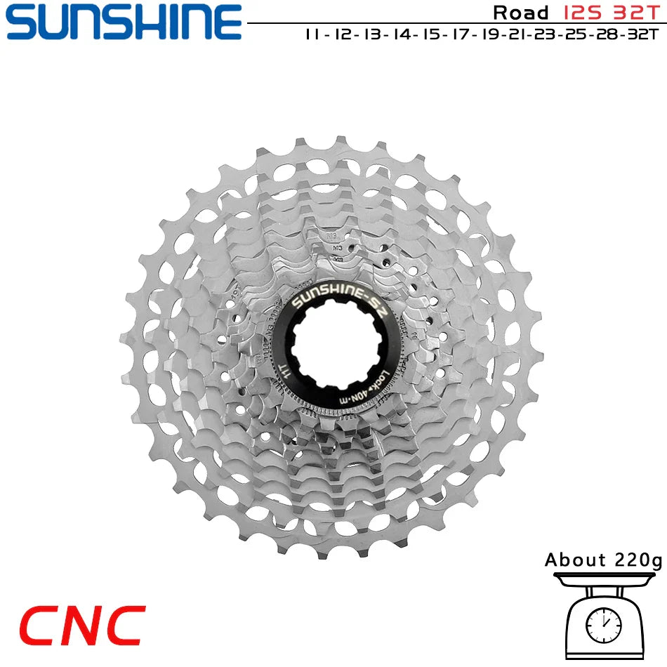 GOLDIX Ultralight CNC Road Bike Cassette — 11/12-Speed 28T-36T Sprocket for SHIMANO HG, K7 11S/12S