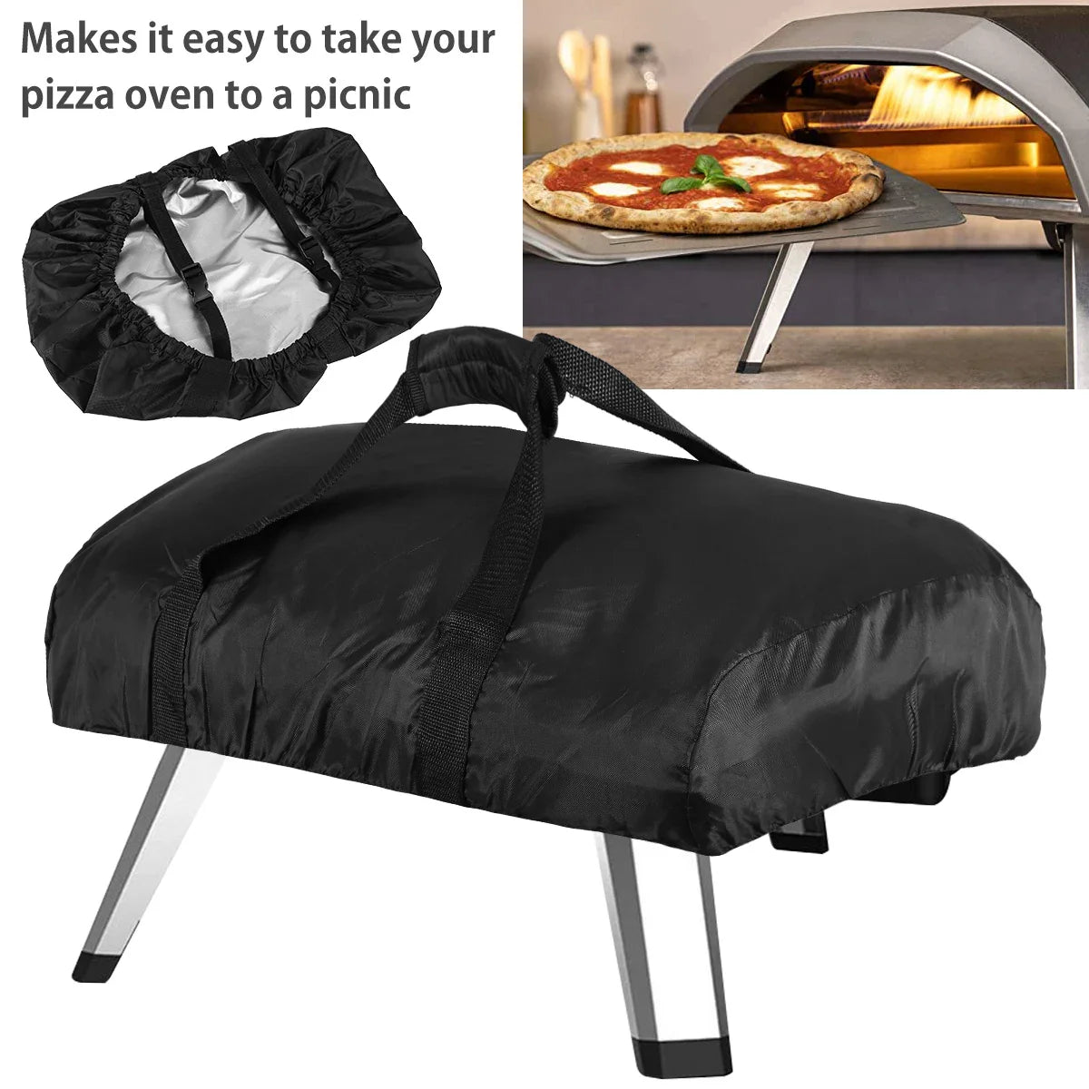 Ooni Koda 12 Pizza Oven Cover - Waterproof Oxford Cloth | Outdoor Oven Protective Cover | BBQ Accessories for Grill