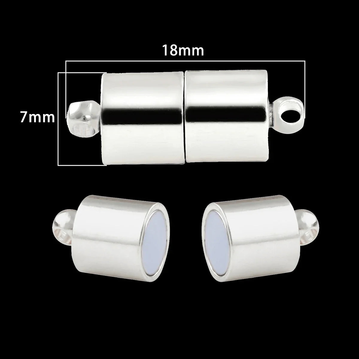 Magnetic Jewelry Clasps - Strong Buckle Connectors with Lobster Clasps for DIY Bracelets, Necklaces & Jewelry Making