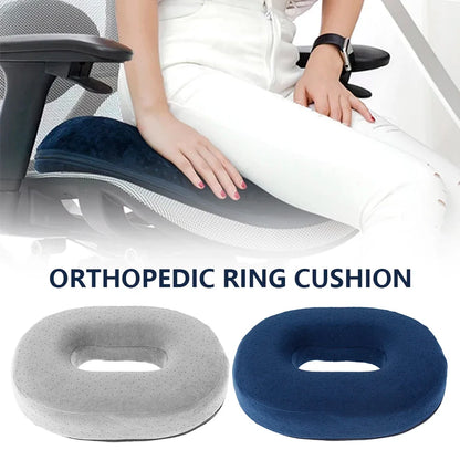 Memory Foam Donut Ring Seat Cushion Pillow | Comfort Chair Cushion for Pregnancy, Office, Travel & Pain Relief