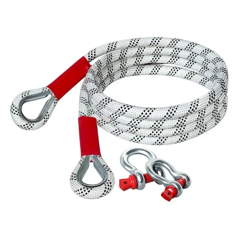 20T Car Towing Rope - Heavy Duty Off-Road Vehicle Recovery Strap, Wear Resistant Rescue Tow Line