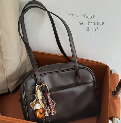 CGCBAG Vintage Designer Women’s Tote Bag – Luxury PU Leather Shoulder Bag, Large Capacity Handbag for Ladies