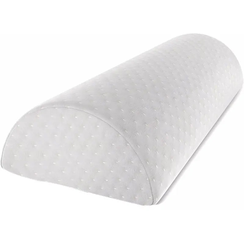 Comfort Memory Foam Bolster Pillow — Cotton Cover Lumbar Support for Legs, Back & Head, Semi-Roll Cushion