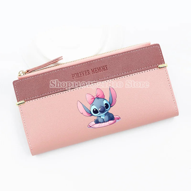 Disney Stitch Wallet for Women – Large Capacity Cartoon Coin Purse & Card Holder Clutch