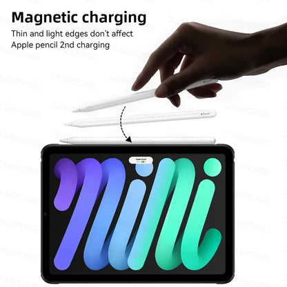 Silicone Transparent Case for iPad Pro 11", Air 4/5 (10.9"), Mini 4/5/6 & iPad 7/8/9/10th Gen (9.7"–10.5") Cover Funda